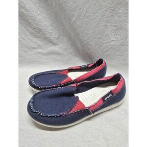 Crocs Melbourne Womens Shoes Size US 7- Navy Blue Slip On Loafers